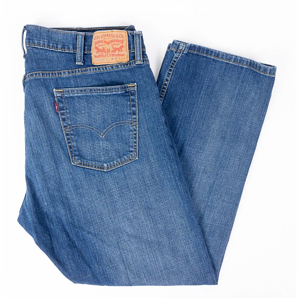 Levis 514 Slim Straight Fit Mens Jeans Faded Dark Wash Size 40x30